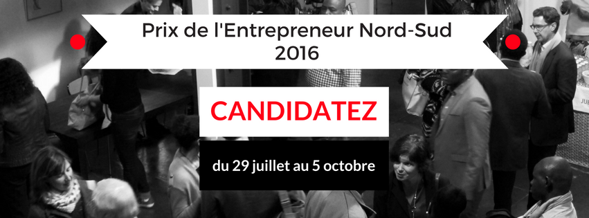 Appel à Candidatures // Prix de l'Entrepreneur Nord-Sud
